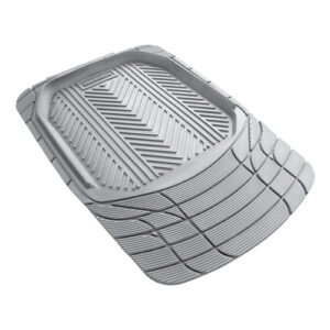 Autogear 2 Piece Grey Front Rubber Mat with Trough