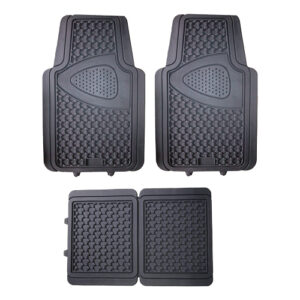 4Piece Black Rubber Mat Set - Front And Rear