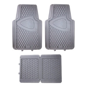 4Piece Grey Rubber Mat Set - Front And Rear