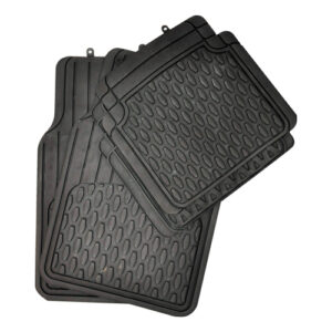 4Piece Black Rubber Mat Set - Front And Rear