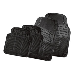 Autogear 4 Piece Black PVC Car Mat Set