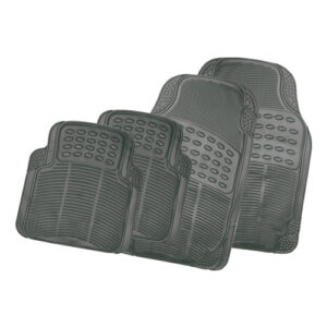 Autogear 4 Piece Grey PVC Car Mat Set
