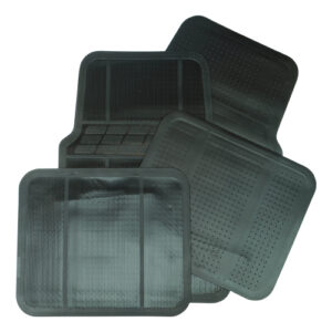 Autogear 4 Piece Black PVC Mat Set