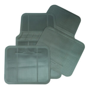 Autogear 4 Piece Grey PVC Mat Set