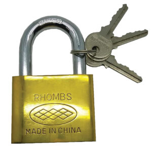 Autogear Pad Lock Brass 63mm