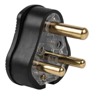 Electricmate Plugtop Rubber Black 16AMP 3 Pin