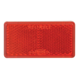 Truck Lamp 2 Piece Red Reflector 35m x 65m Rect Self Adhesive