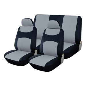 Autogear 6 Piece Black / Silver Promo Seat Cover Set