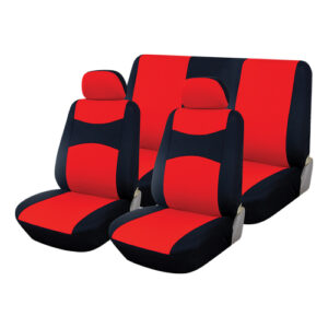 Autogear 6 Piece Black / Red Promo Seat Cover Set