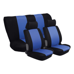 Stingray 6 Piece Black / Blue Sprinter Seat Cover Set