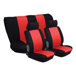 Stingray 6 Piece Black / Red Sprinter Seat Cover Set