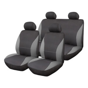 Autogear 11 Piece Grey / Black Imola Seat Cover Set
