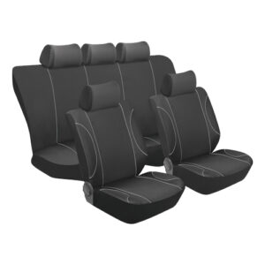Autogear 11 Piece Austin Grey Polyester Seat Cover Set