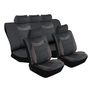 Autogear 11 Piece Hockenheim Leather Look Seat Cover Set