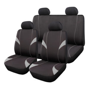 Autogear 11 Piece Monaco Seat Cover Set Black / Dark Grey