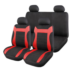 Autogear 11 Piece Melbourne Seatcover Set Black / Red
