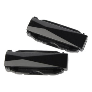Autogear 2 Piece Black Seat Belt Clip Set