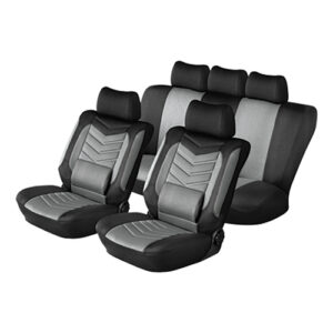 11Pc Executive Seat Cover Set Black/Grey