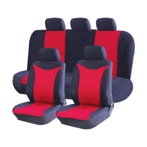 Autogear - X 11 Piece Birds Eye Seat Cover Set - Black / Red