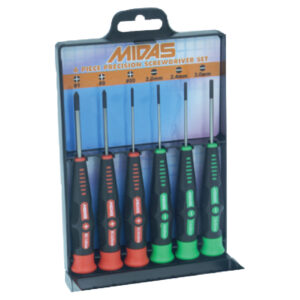 MidasPro 6 Piece 140mm Precision Screwdriver Set