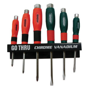 MidasPro 6 Piece Gothru Screwdriver Set with Rack