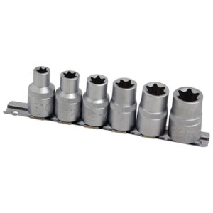 Autogear 6 Piece 1/2" Drive Female Star Torx Socket Set