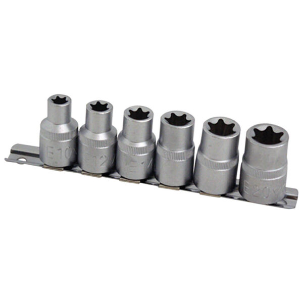 Autogear 6 Piece 1/2" Drive Female Star Torx Socket Set