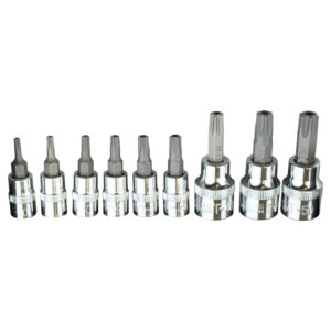 MidasPro 9 Piece  1/4" + 3/8" Drive Torx Socket Set Tampproof
