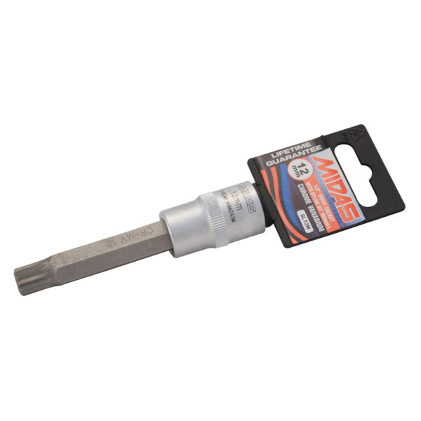 MidasPro 12mm Spline Bit Socket 100mm Long