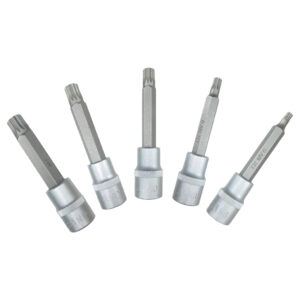 MidasPro 5 Piece Spline Socket Set 100mm Long 6/8/10/12/14