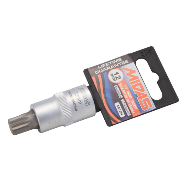 MidasPro 12mm Spline Bit Socket 55mm Long