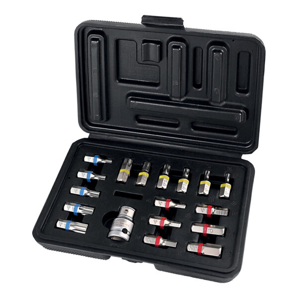 MidasPro 18 Piece Torx / Hex / Spline 1/2" Drive Multi Bit Set