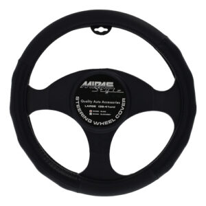 Large Steering Wheel Cover Black