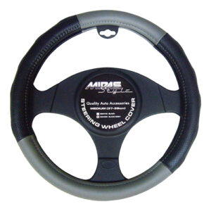 Autogear - X Medium Steering Wheel Cover Black / Grey