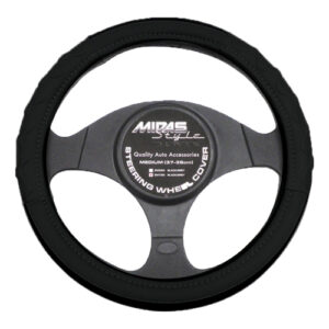 Large Steering Wheel Cover Black