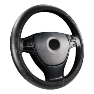 Autogear 38cm Black Pattern Steering Wheel Cover