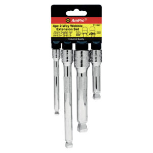 Ampro 4 Piece 2-Way Wobble Extension Set 1/4" 1/2" 3/8"