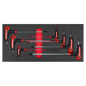 Ampro 7 Piece T-Handle Ball Point and Hex Wrench Set FT