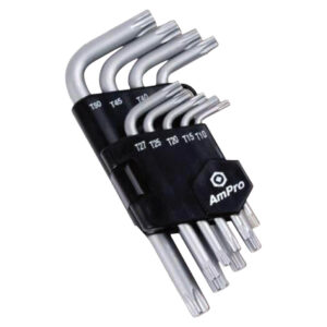 Ampro 9 Piece Tamper Proof Star Key Wrench Set (T10-T50)
