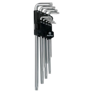 Ampro 9 Piece Long Star Key Wrench Set (T10-T50)