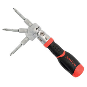 Ampro 6-in-1 Flex Racheting Bit Driver With Lock