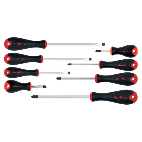Ampro 8 Piece Xtro Soft Pro Screwdriver Set (PH and Slot)