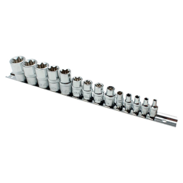 Ampro 14 Piece External Star Socket Set (1/4" + 3/8" + 1/2")