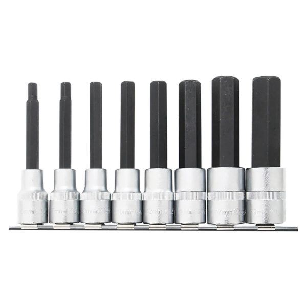 Ampro 8 Piece 1/2" Drive Hex Bit Socket Set 100mm (6-19mm)