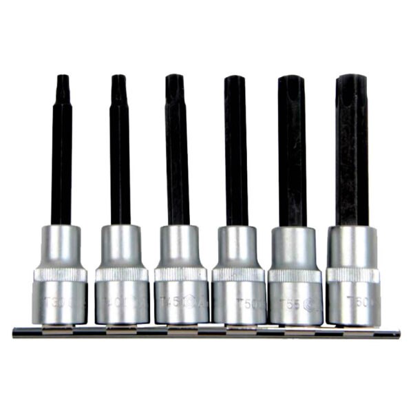 Ampro 6 Piece 1/2" Star Bit Socket Set 100mm (T30-T60)