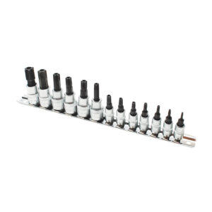 Ampro 13 Piece 1/4" and 3/8" Tamper Proof Star Bit Socket Set