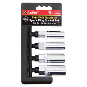 Ampro 4 Piece 3/8" Drive Magnetic Spark Plug Socket Set