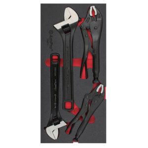 Ampro 4 Piece Adjust Wrench and Lock Grip Pliers Set FT