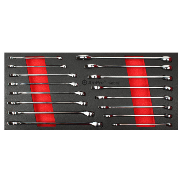 Ampro 16 Piece Long Style Combination Wrench Set FT