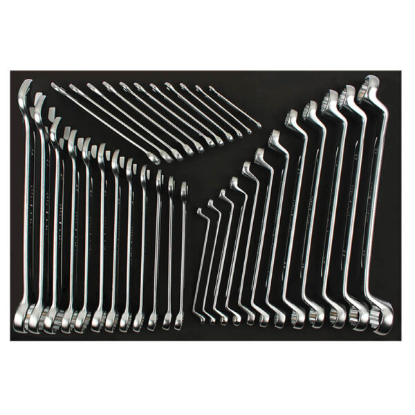 Ampro 35 Piece Combination and 75 Degree Offset Box Wrench Set FT